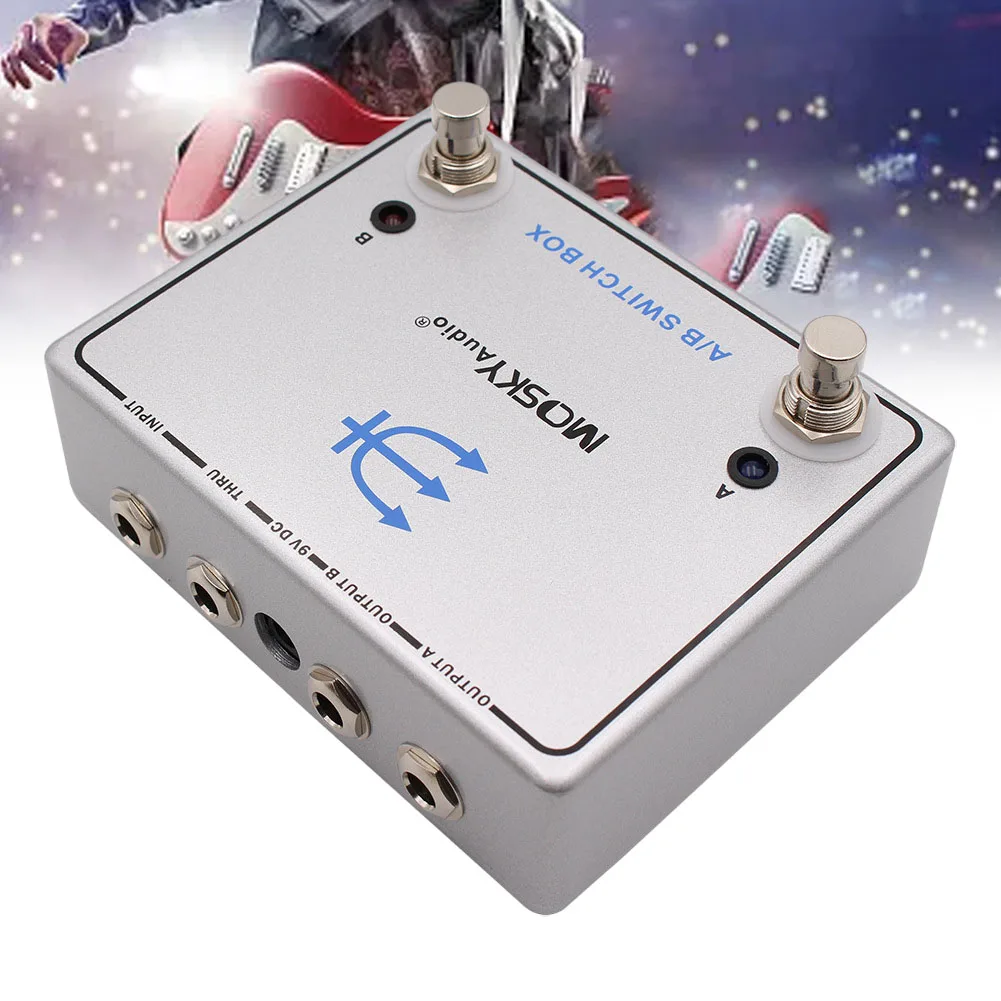 MOSKYAUDIO Гитарная бас-педаль A/B SWITCH Effect Channel Box Переключатель педали сигнала для двух