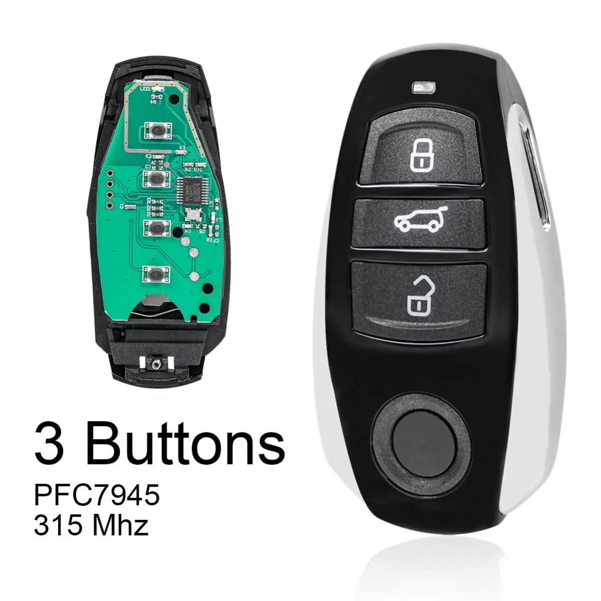 

315Mhz 868Mhz Smart Remote Car Key Shell Fob 3 Button ID46 / PCF7945 Chip Remote Key Case for VW Volkswagen Touareg 2010-2014