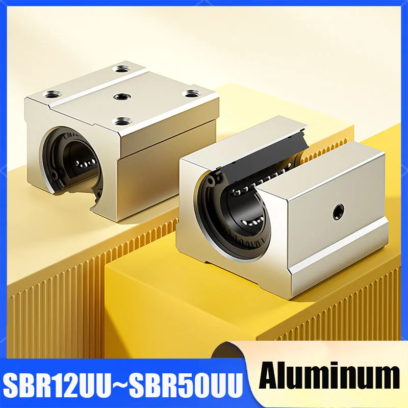 Фото 1 шт. линейный шарикоподшипниковый блок SBR12UU SBR13UU SBR16UU SBR20UU SBR25UU SBR30UU~SBR50UU открытого типа для ЧПУ-станков, линейная направляющая SBR №1