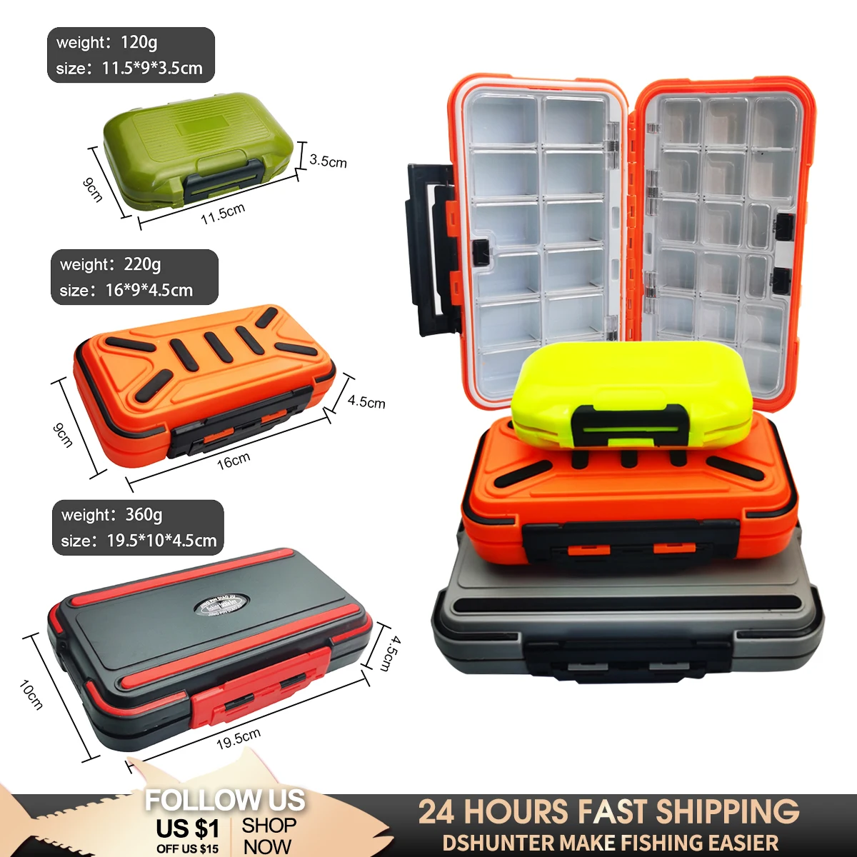 

2021New Waterproof Fishing Tackle Box Double-Sided Bait Lure Box Fish Hook Hook Up Storage Box Fishing Accessories Fishing Box