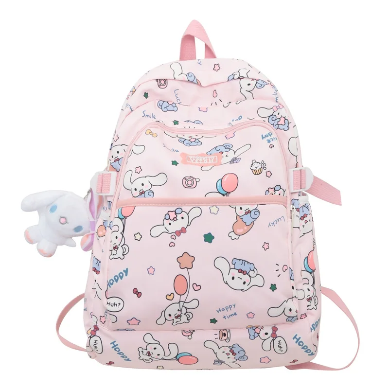 

Sanrio Kawaii Cinnamoroll школьная сумка студенческий мультфильм аниме Путешествия Универсальный Холщовый Большой Вместительный многослойный рюкзак подарок для девочки