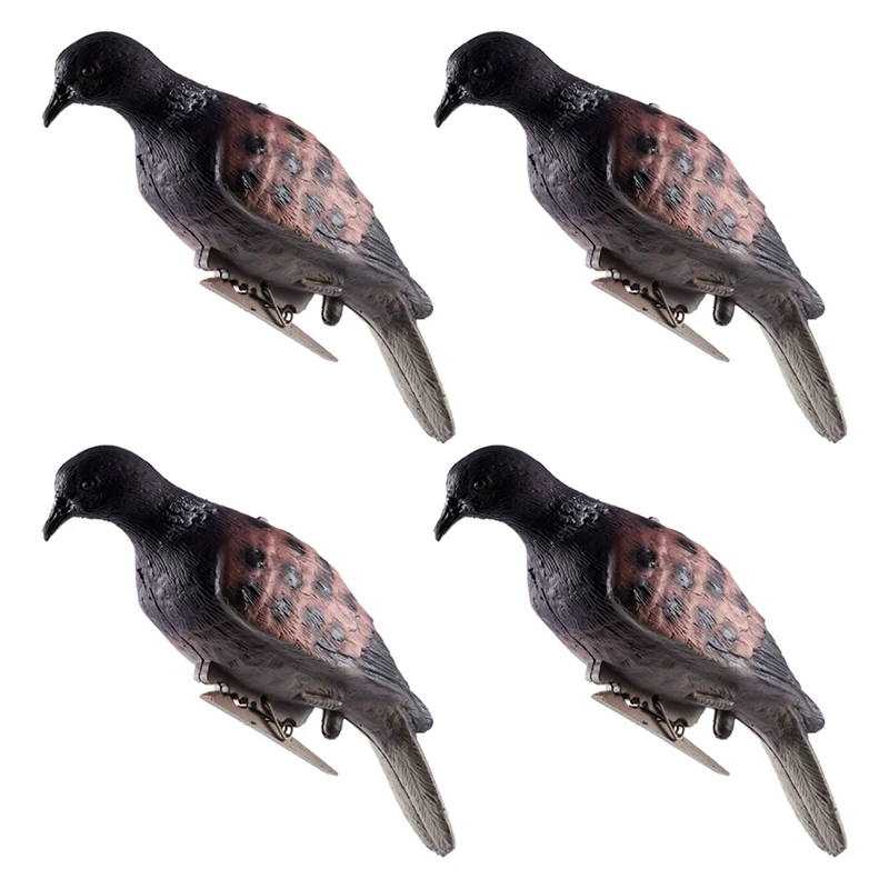 

4PC Hunting Dove Scare Protect Garden Pigeon Decoy Bionic Animal Bait Outdoor Hunting Birds Decoy Accessory