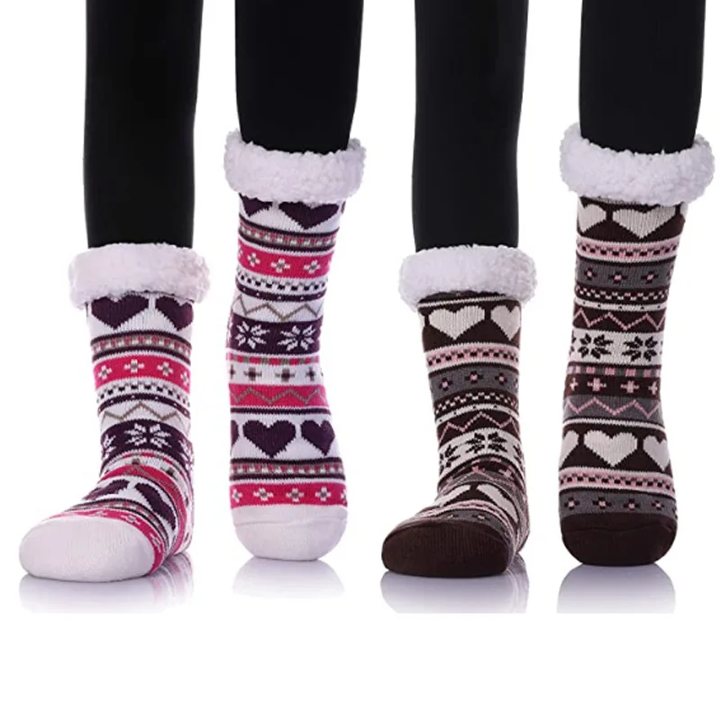 

Womens Slippers Sock Grip Fluffy Slouch Winter Woman Socks Plush Non-slip Soft Female Cartoon Fuzzy Comfy Cozy Socks Women Gifts