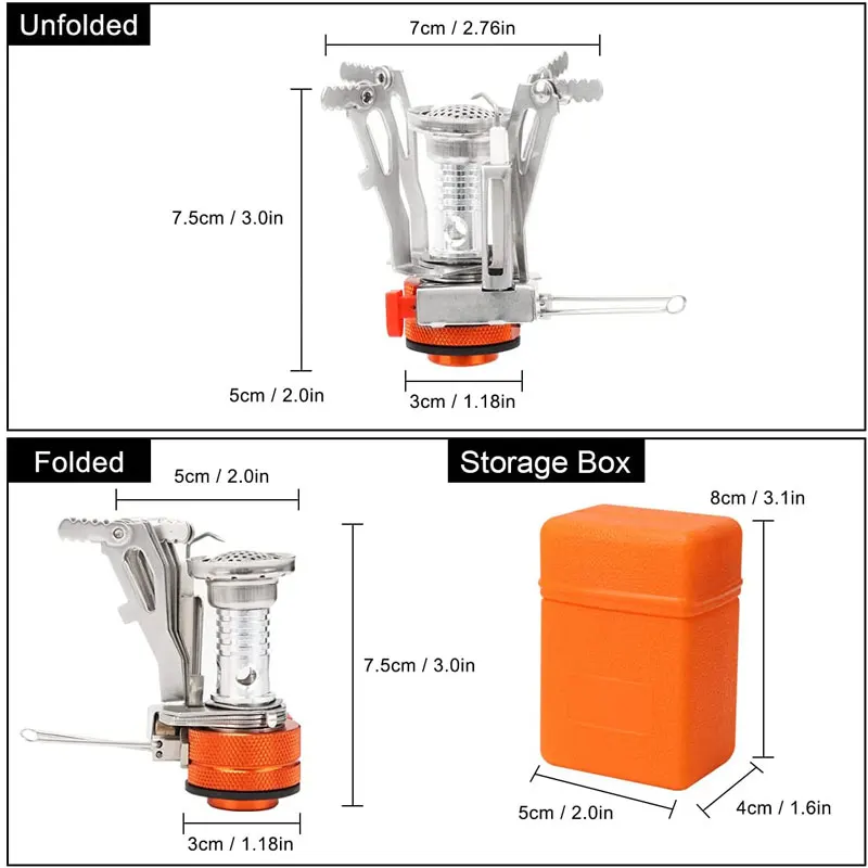 VILEAD Mini Small Camping Supplies Folding Strong Fire Gas Stove Outdoor Tourist Fire Burner Picnic Barbecue Portable Equipment