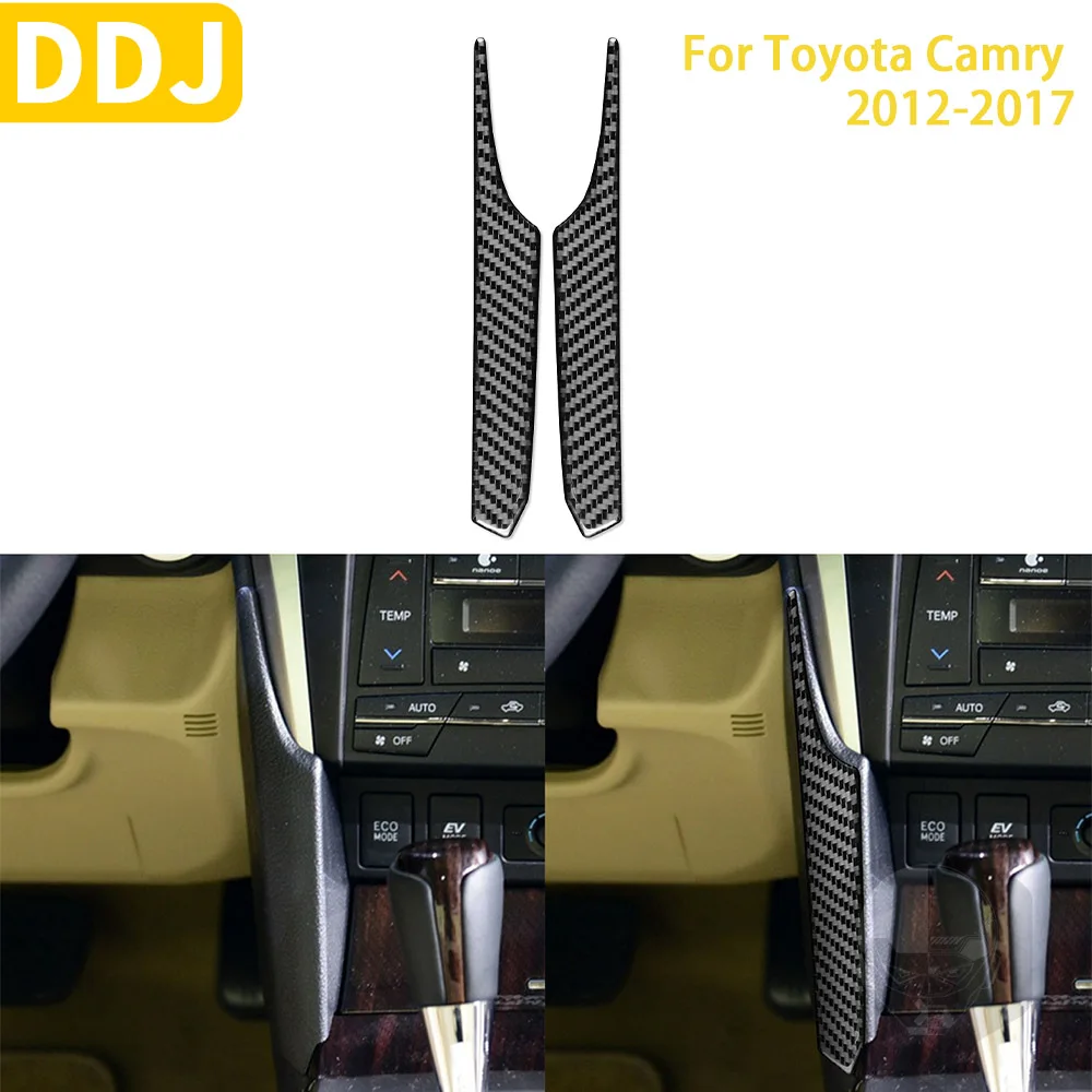 

Аксессуары для автомобилей Toyota Camry 2012-2017, азиатское издание, карбоновые внутренние приборы, центральная консоль, обе стороны, наклейки