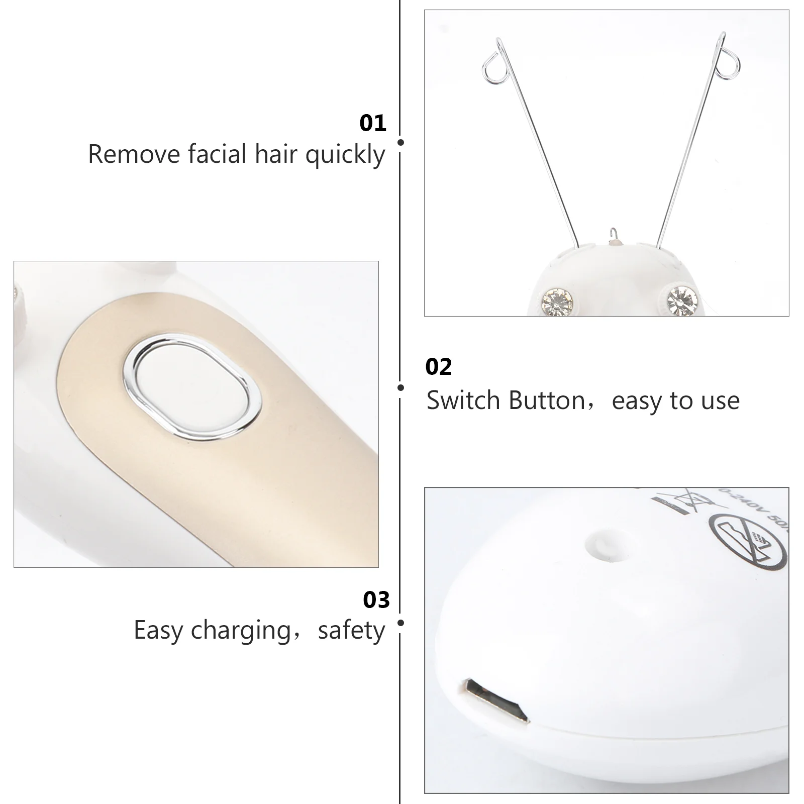 USB-зарядка женское средство для удаления волос на лице электрический эпилятор