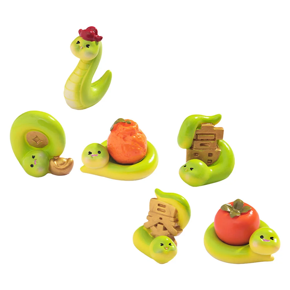 6 шт. микро пейзажная статуя из смолы украшения миниатюрные статуи на день