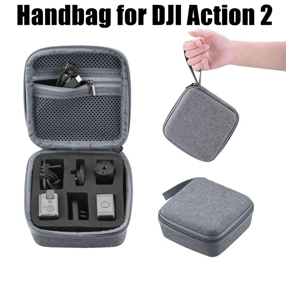 

Миниатюрная сумка для хранения для DJI Action 2, переносной чехол, Портативная сумка, нейлоновая сумка для защиты от столкновений, аксессуары для...