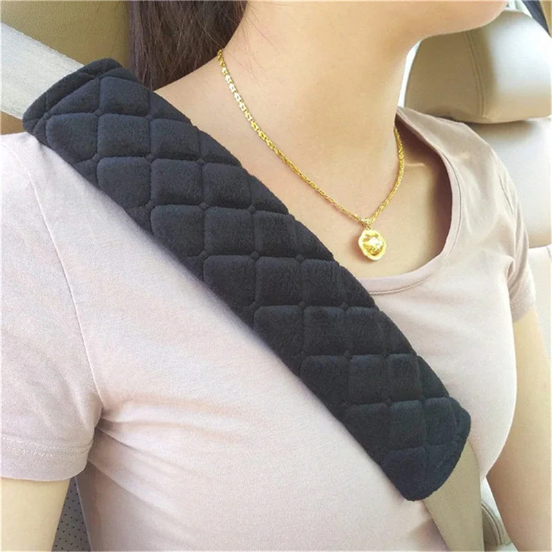 

2pcs Seat Belt Covers Soft Velvet Car Shoulder Pad For Adults Youth Kids Car Truck SUV Airplane Carmera Car Accessories