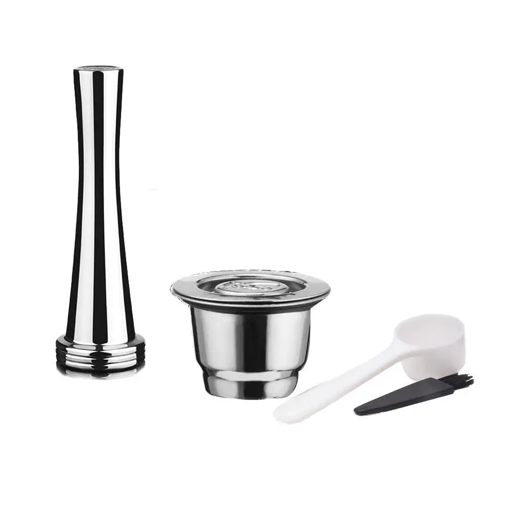 

Refillable Coffee Capsule Coffee Tamper set Reusable Coffee Pod Replacement for Nespresso Machine