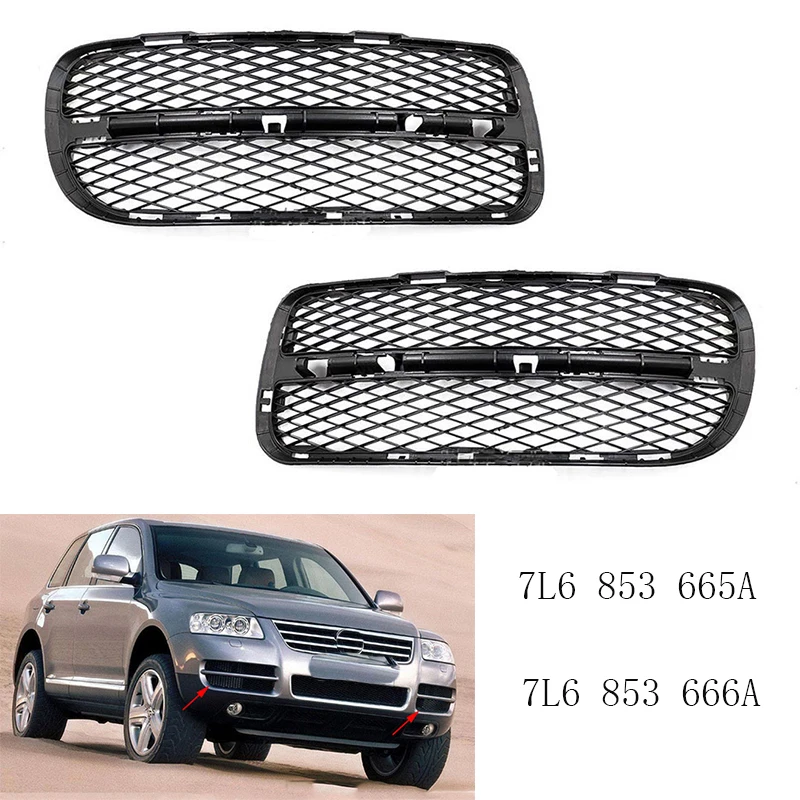 

Auto Front Bumper Fog Light Cover Bumper Lower Grille For VW Touareg 2003 2004 2005 2006 2006 7L6853665A 7L6853666A