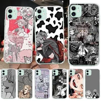 anime himiko toga phone case for iphone 13 12 11 pro max mini xs max 8 7 plus x se 2020 xr silicone soft cover