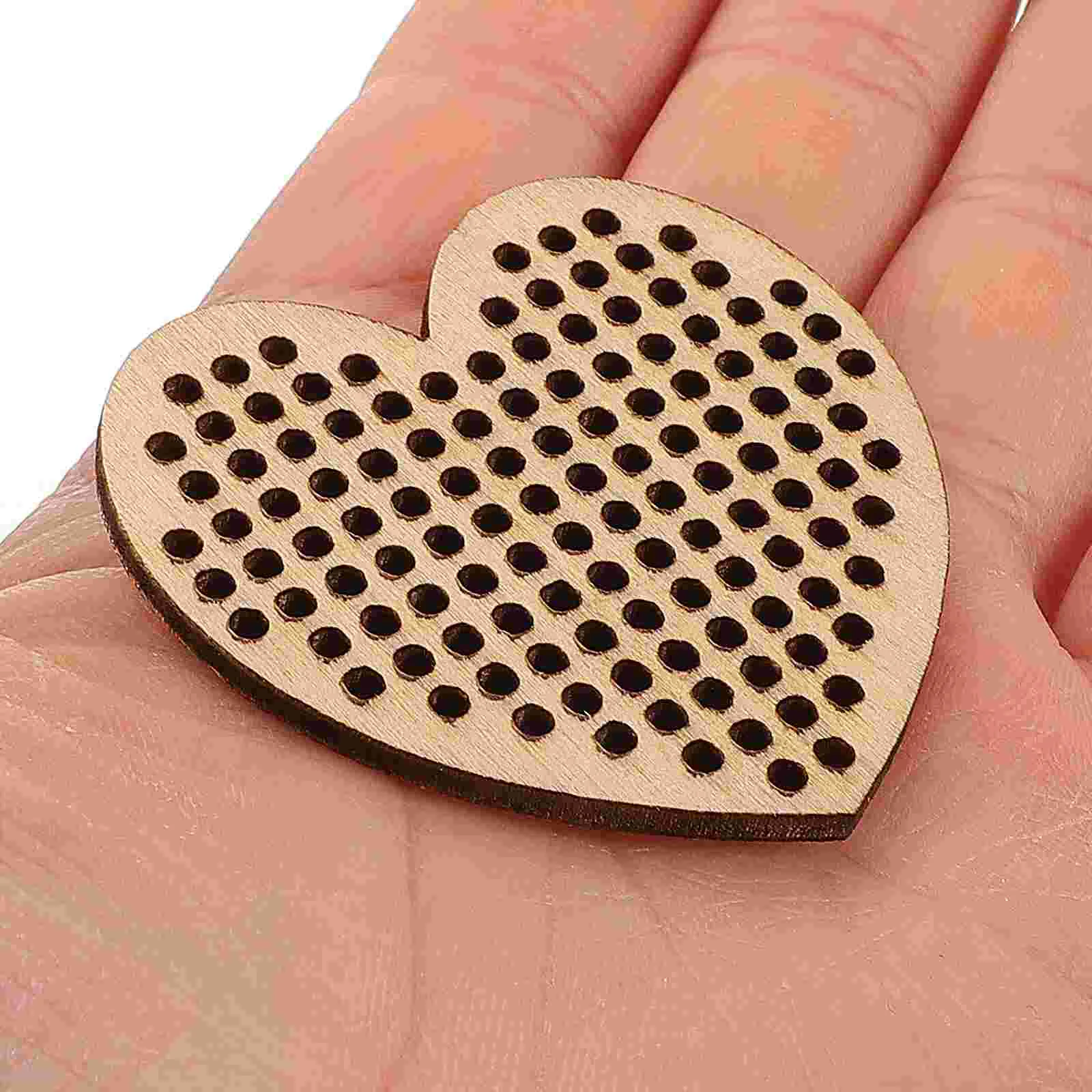 20 шт. деревянные подвесные бирки в форме сердца с пустым отверстием вышитый