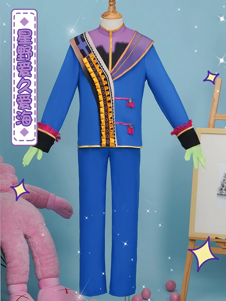 

Костюм для косплея аниме Oshi no Ko Hoshino Akuamarin, красивый костюм для игры в искусственную кожу, одежда для ролевых игр на Хэллоуин, мужская одежда