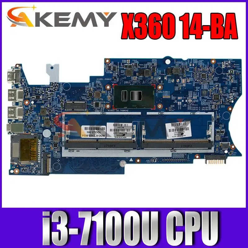 

new For HP Pavilion x360 14-BA motherboard 923689-601 16872-1 926322-601 i3-7100U integrated