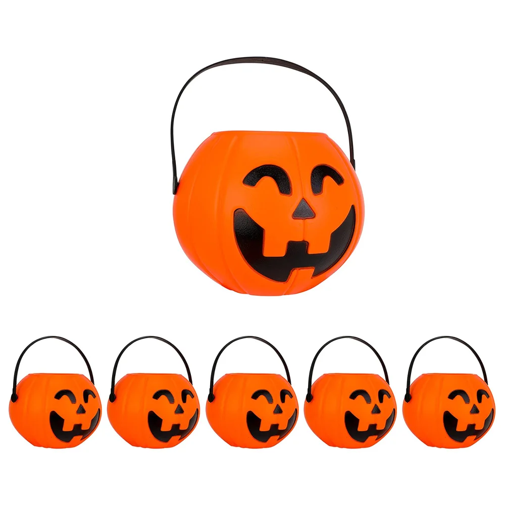 6 шт. ведро с тыквой на Хэллоуин ведра для хранения конфет рождественские