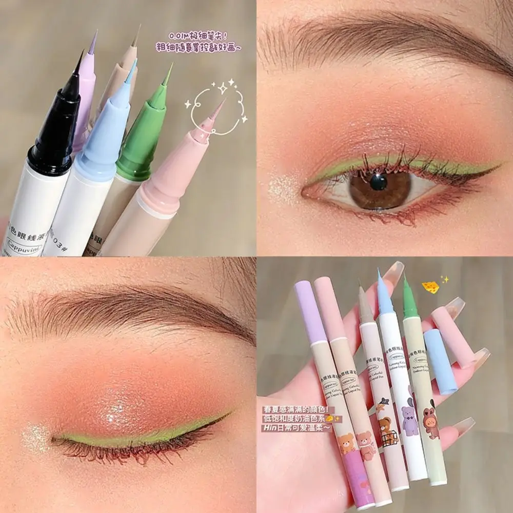 

Liquid Eyeliner Colorful Waterproof Long Lasting Eye Liner Pen Quick-Dry No Blooming Cosmetics Tool Without Dyeing