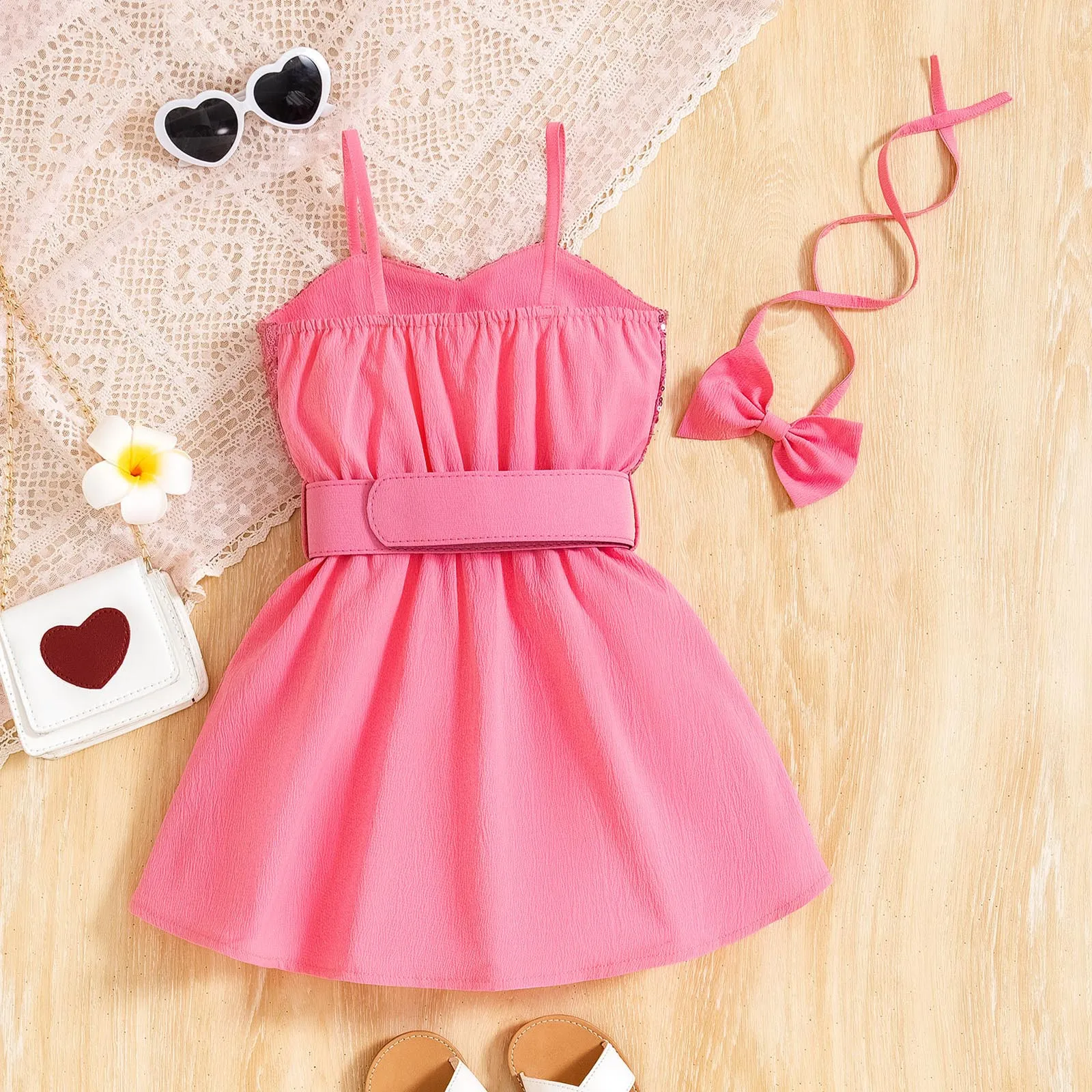 Осенние платья для маленьких девочек блестящее платье принцессы без рукавов на