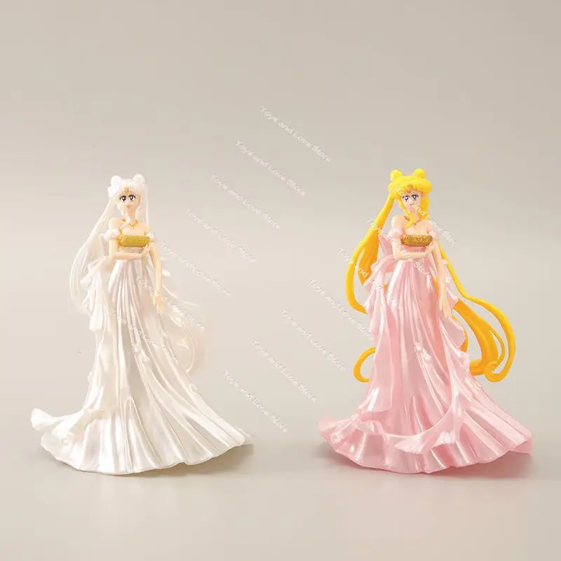 

Newest Sailor Moon Wedding Figure Cartoon Animation Cartoon Moon Hare WaterIce Moon Doll Toy Cake Decoration PVC Movable Models