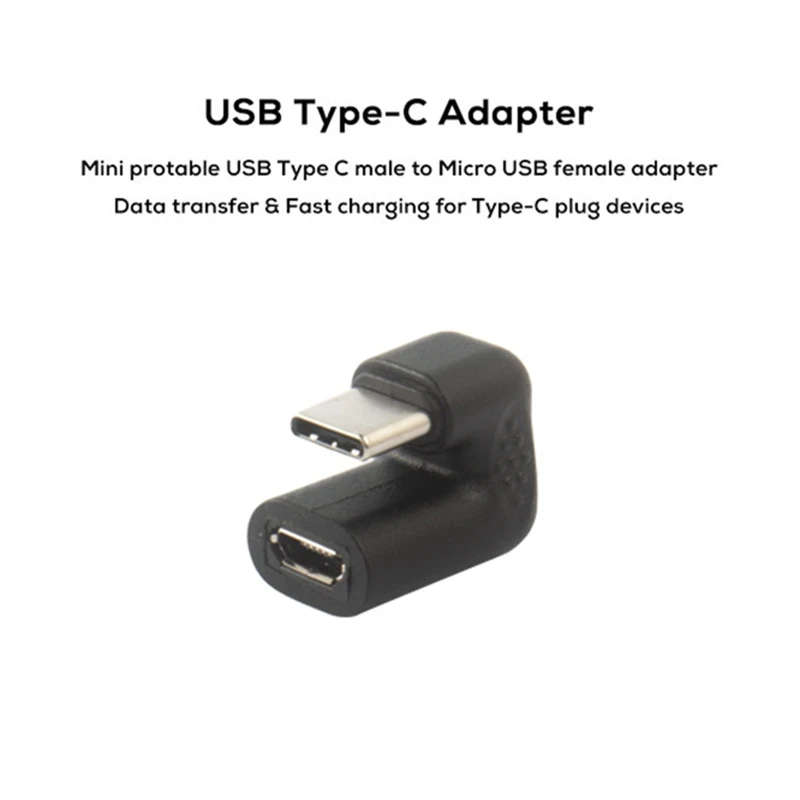 

D0UA Mini Portable USB-C Type C Male to Micro USB Adapter Data Transfer Fast Charging Type -C Plug