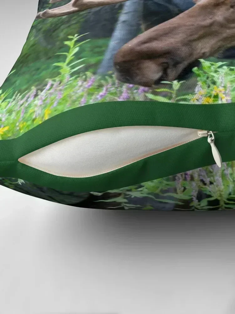 Подушка Дикий мужской лось с рогами в Аляске осенняя наволочка детская подушка