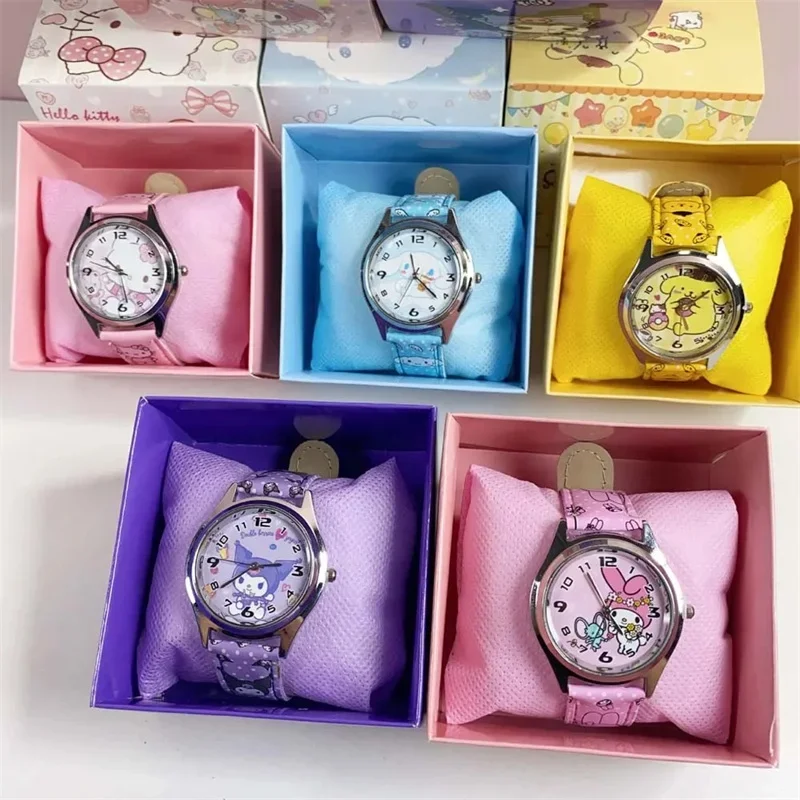 Sanrio Hello Kitty электронные часы из искусственной кожи с героями мультфильмов Kuromi
