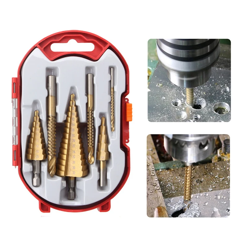 

Step Drill Bit And Drill Bit-Milling Cutter 6Pcs/Set.Countersink For Metal/Wood，Drill For Metal Cone 32MM,Stage Light