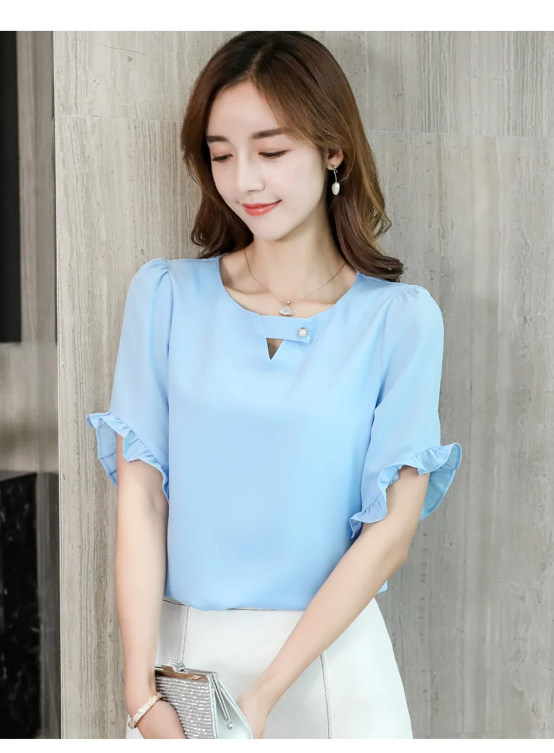 Clearance In Stock Lowest Price Women Blouses &amp Shirts Summer Shirt 2020 New Fashion Slim Korean Office Long Sleeve Top | Женская