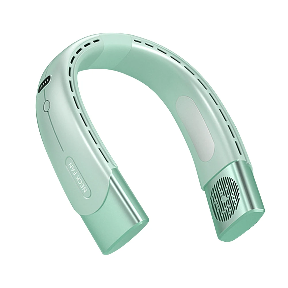 

Bladeless Hanging Neck Fan 3000mAh Portable Lazy Neck Cooler Fan 5-speed Mute Rechargeable for Home School Office