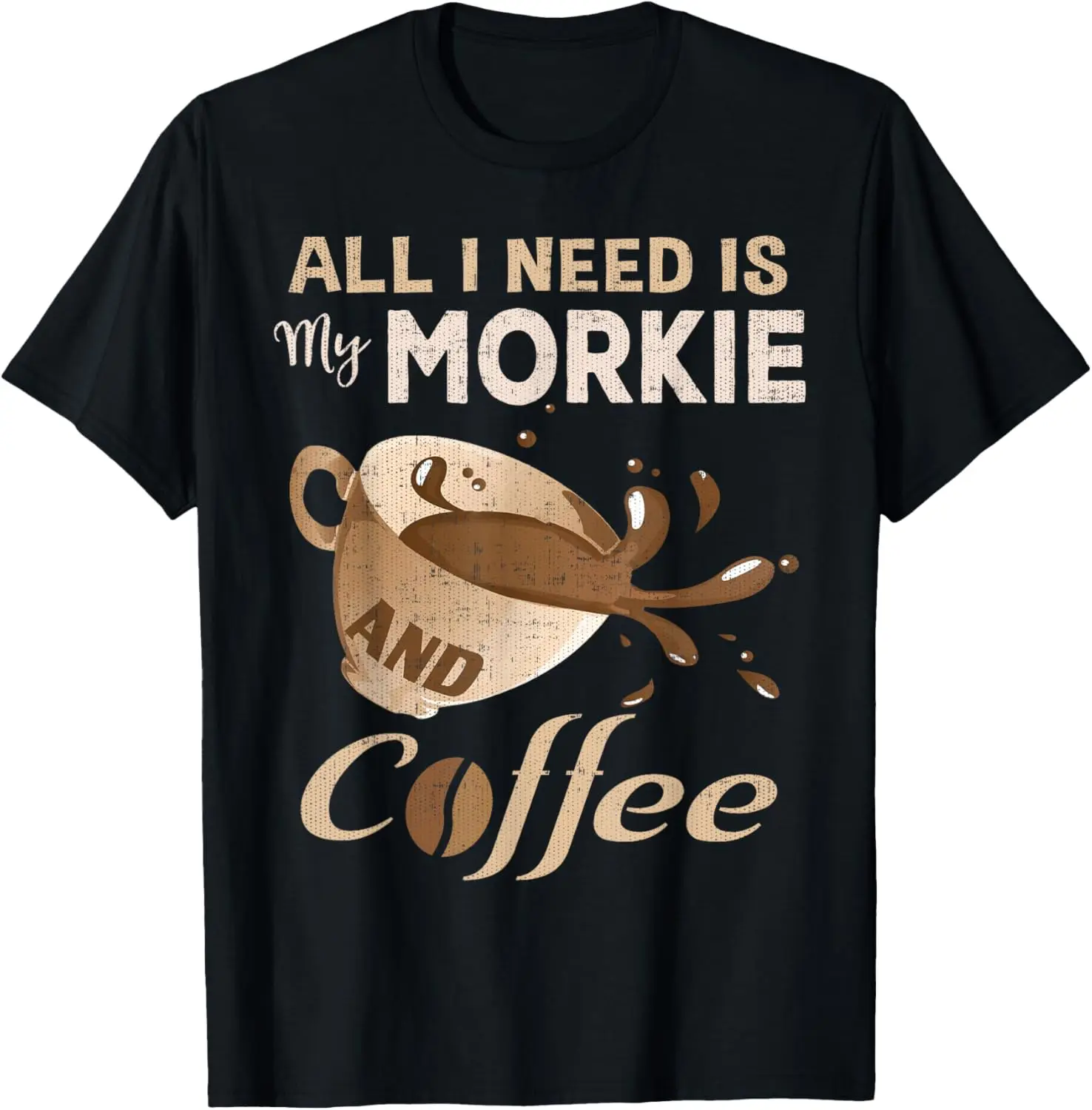 Футболка Morkie для женщин и мужчин подарок мамы собаки кофейного цвета