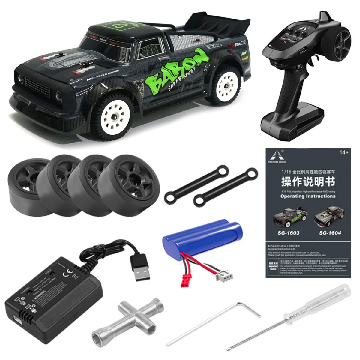 

1603 RTR 1:16 полноприводный Радиоуправляемый автомобиль матовый 2,4 ГГц полноприводный гоночный Радиоуправляемый автомобиль Дрифт с дистанцион...