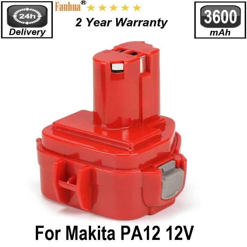 PA12 Replacement Battery For Makita 12V 3600mAh Ni MH Rechargeable batteries Power Tools Bateria PA12 1220 1222 1235 1233S 6271D