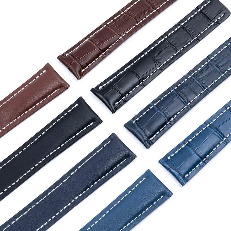 

22/24mm Watch Band For Breitling Strap SUPEROCEAN AVENGER NAVITIMER Genuine Real Leather Watch Band Accessories Bracelet Belt
