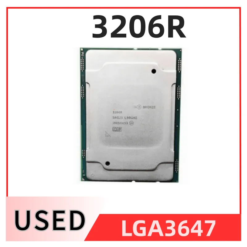 

Xeon Bronze 3206R SRG25 1.90GHZ 8-Cores 8-Thread 11MB Smart Cache CPU Processor 85W LGA3647 For Server Motherboard