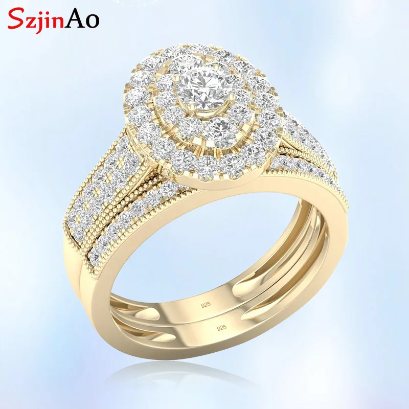 

High Quality AAA Cubic Zirconia Rings For Women Solid 925 Sterling Silver Famous Brand Wedding Jewelery Gift 2022 Trend