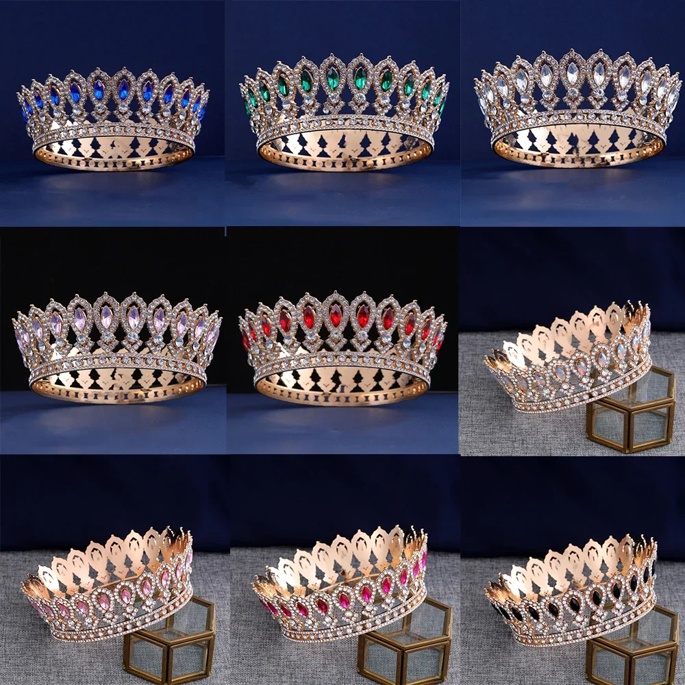 Европейская круглая винтажная свадебная тиара принцессы в стиле барокко корона