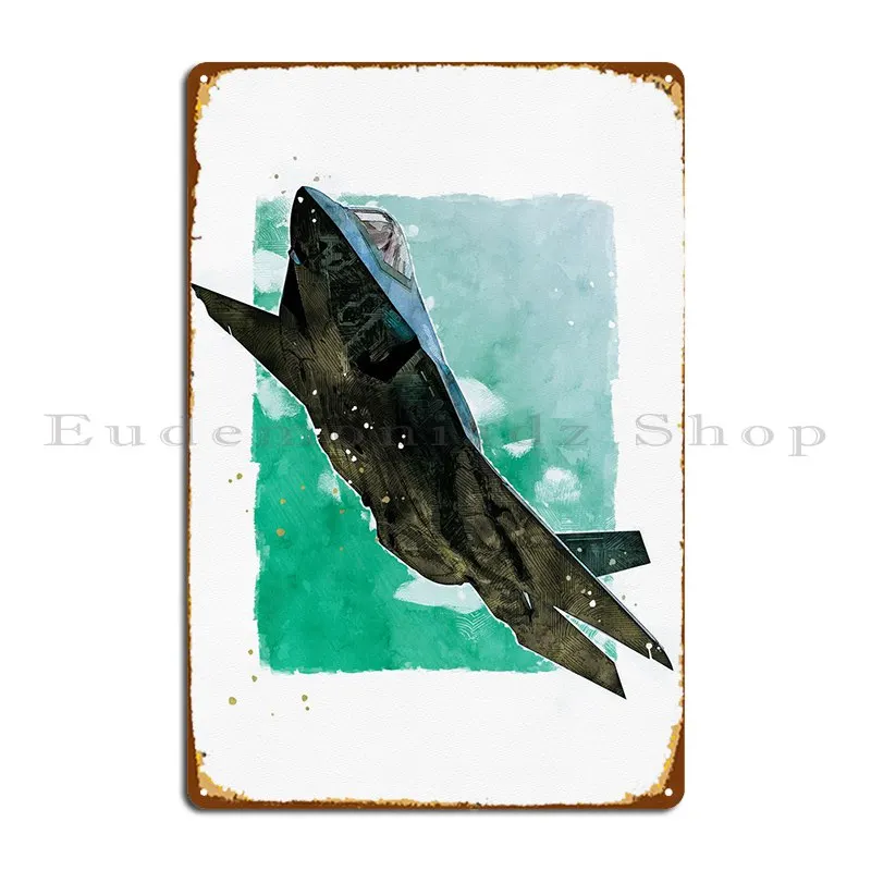 

F35 Lightning Watercolor Metal Plaque Poster Rusty Design Wall Mural Character Plaques Tin Sign Poster
