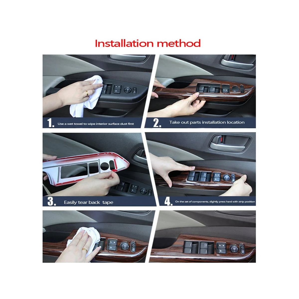 4 шт. декоративные наклейки на панель автомобильного стеклоподъемника LEXUS NX 300H 200T