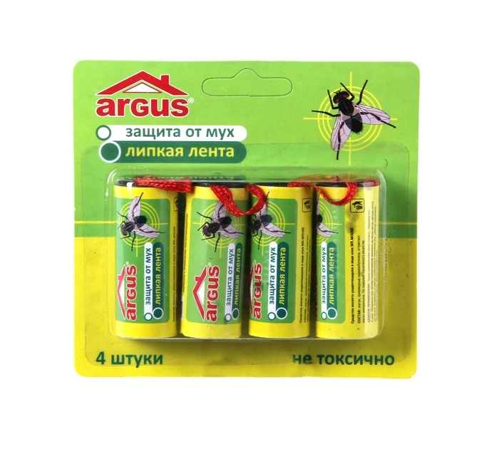 Аргус липкая лента от мух 4 шт блистер |
