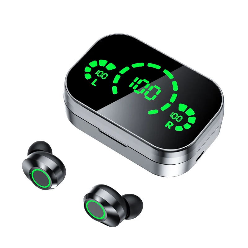 

Meagtlva Bluetooth 5,0 Наушники TWS Сенсорная гарнитура с отпечатками пальцев HiFI Стерео наушники-вкладыши Беспроводные наушники для спорта