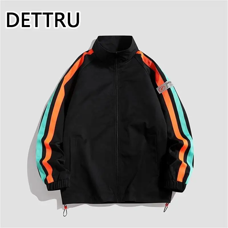 

2021 Jacket Male Couple Casual Outerwear New Spring Autumn Solid Color Fashion Stand-up Collar Sports Trend Jacket Men Women