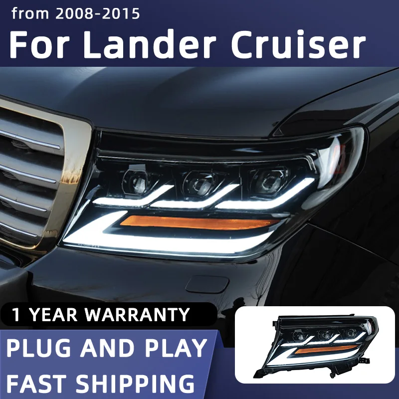 

Стайлинг автомобиля фары для Toyota Cruiser Lander светодиодный ные фары 2008-2015 светодиодный ные передние фары Дневные ходовые огни Зеркальные автомо...