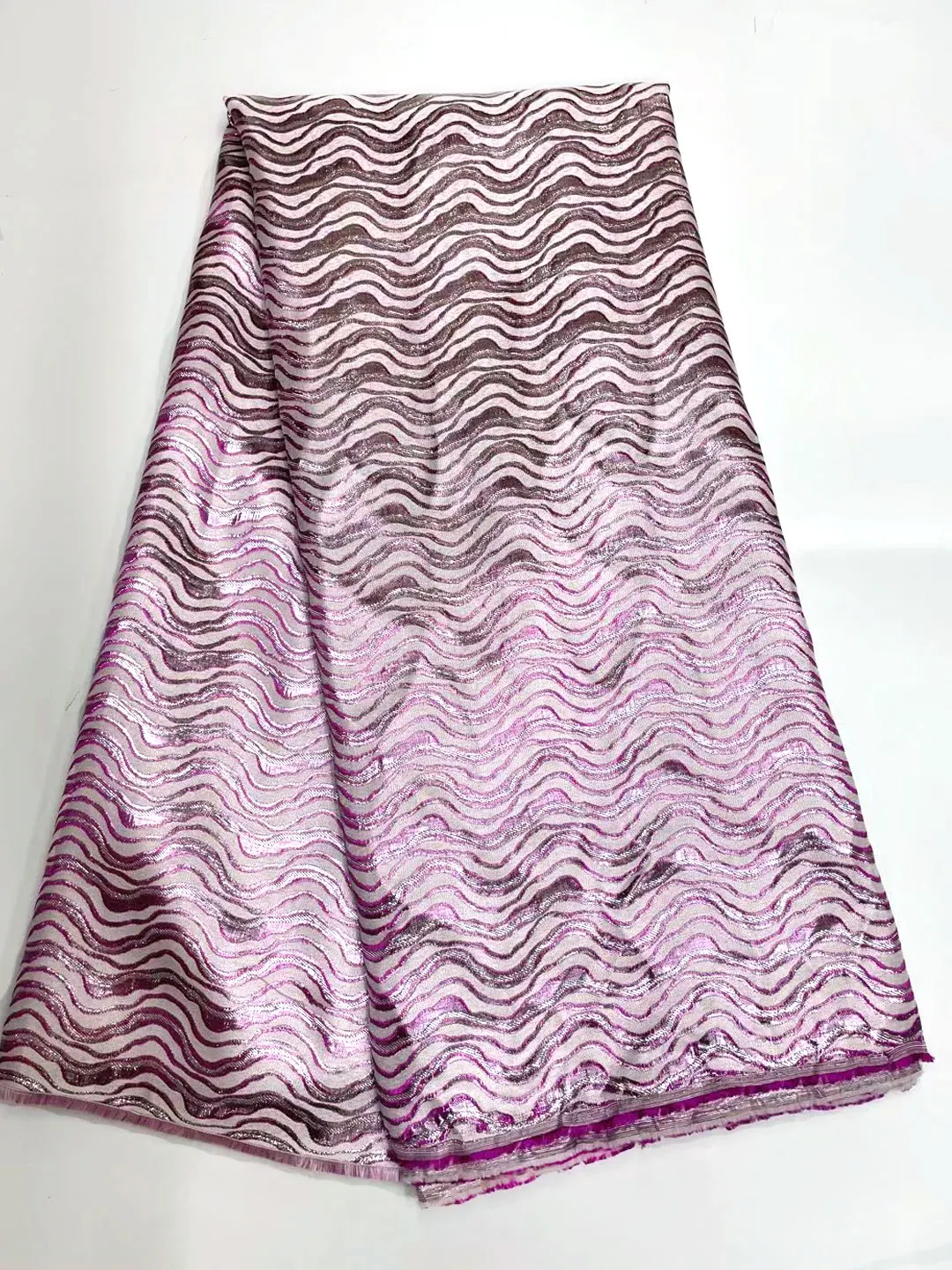 

High Quality Brocade Fabric Damask Jacquard 2022 Latest Soft Embroidery Nigerian French Lace Fabric For Wedding Dress HMJ5241
