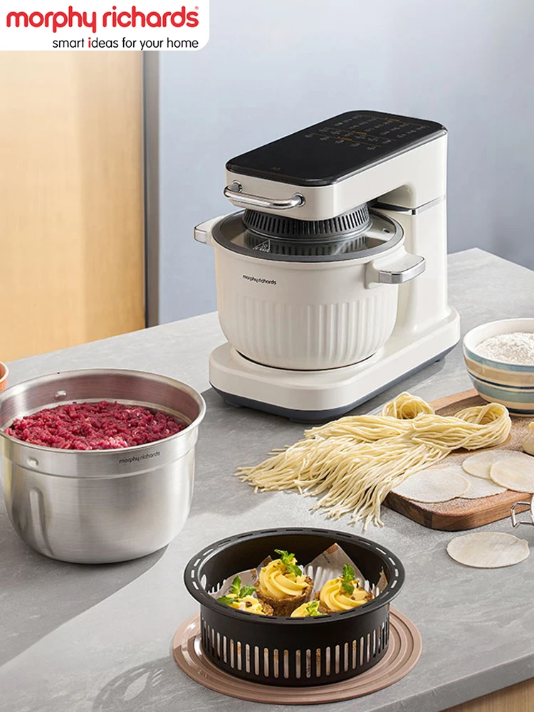 Фото Электрический тестомес MORPHY RICHARDS, многофункциональная кухонная техника для замешивания мяса, измельчения, выпечки, жарки, MR8801, новинка 2023 г. №1