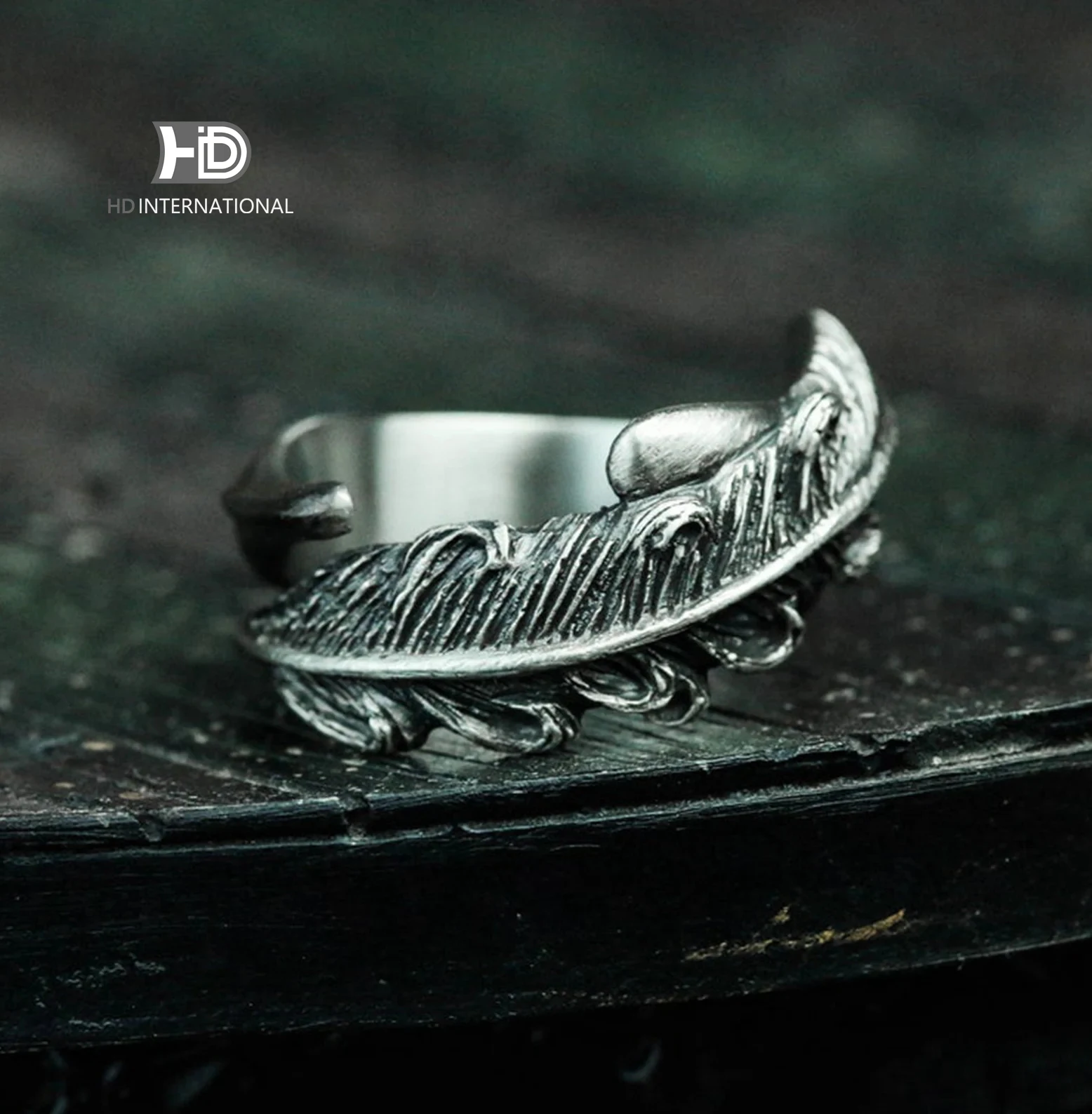 Кольцо из серебра 925 пробы с индийским перьем серебряное кольцо destiny мужское