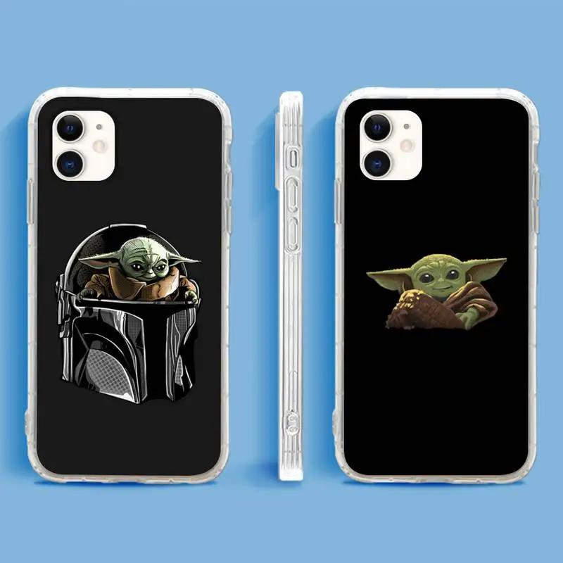 

Cute lovely baby yodae style Phone Case For iPhone 13 12 11Pro Max 11 XR XS Max X Mini 8 7 6 SE 2020 Soft Transparent Cover
