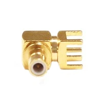 1pc smb male plug rf coax connector pcb mount right angle goldplated wholesale welding terminal new