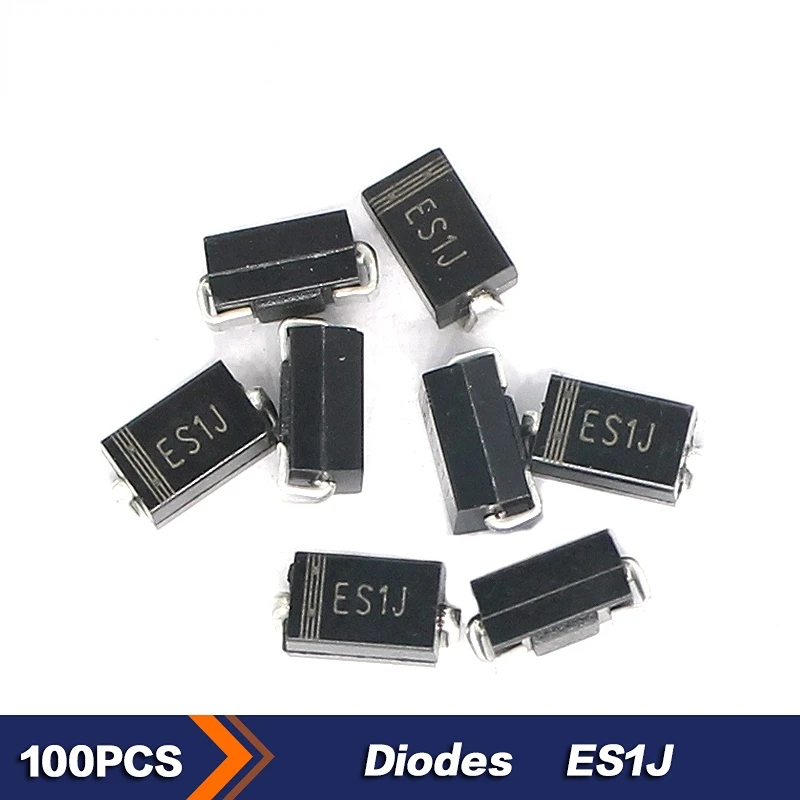 

100PCS SMD Diodes ES1J SMA RECTIFI DIODE 1A 600V Rectifier Diode Ultra-Fast Recovery