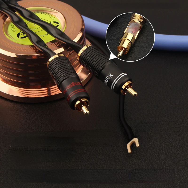 

Vinyl LP Tonearm Cable Record Audio RCA Phonograph Ground Wire for Amplifier CD Player Home Theater Concert