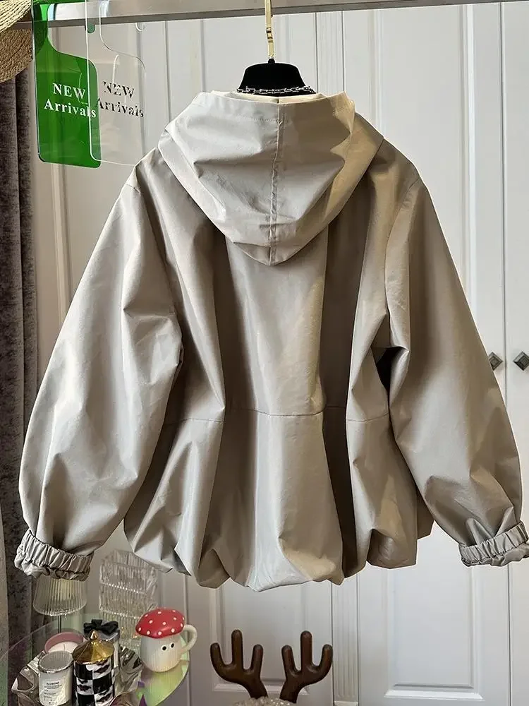 SuperAen модный корейский стиль уникальный повседневный плащ с капюшоном на